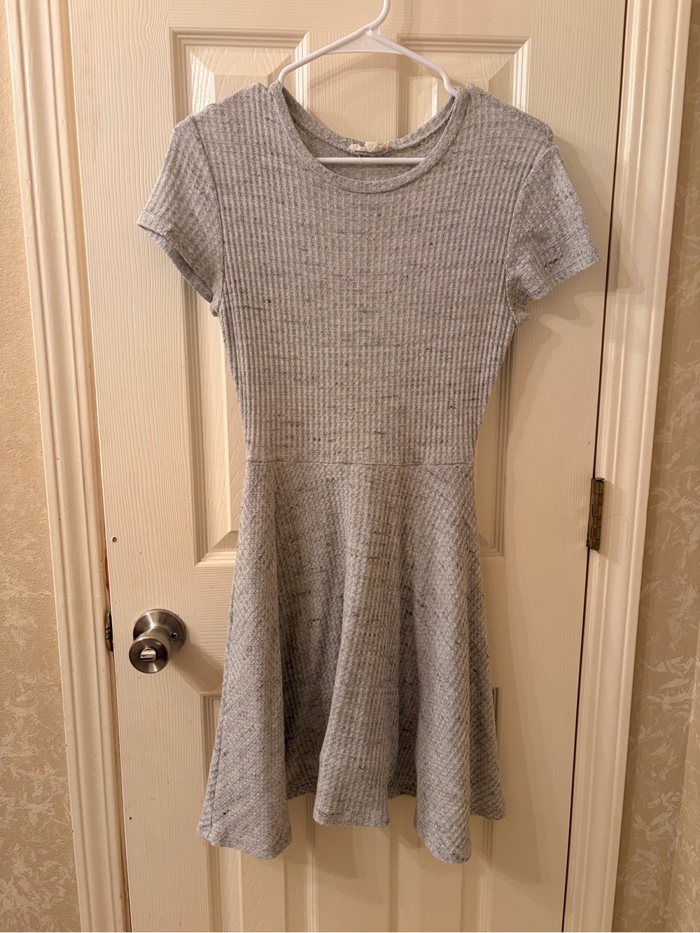 Heather Gray Ribbed Fit & Flare Dress